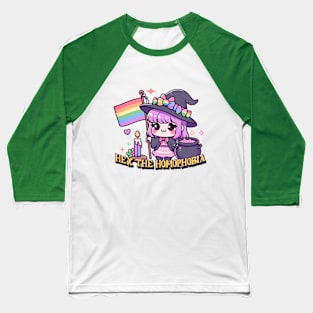 Hex The Homofobia Cute LGBTQ Witch Baseball T-Shirt